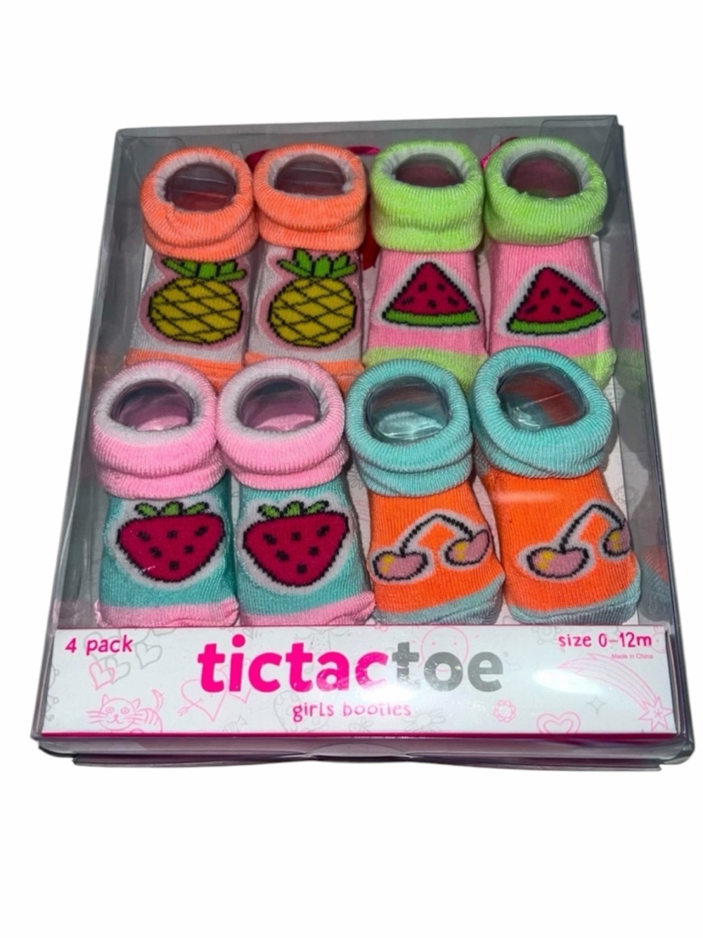 New Baby Socks Girls Size 0/12m 4 pack gift set